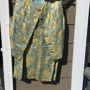 EUC 1960s gold brocade set